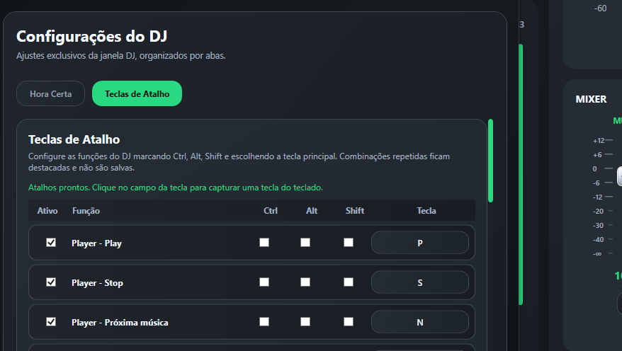 Os principais comandos da rádio na ponta dos seus dedos